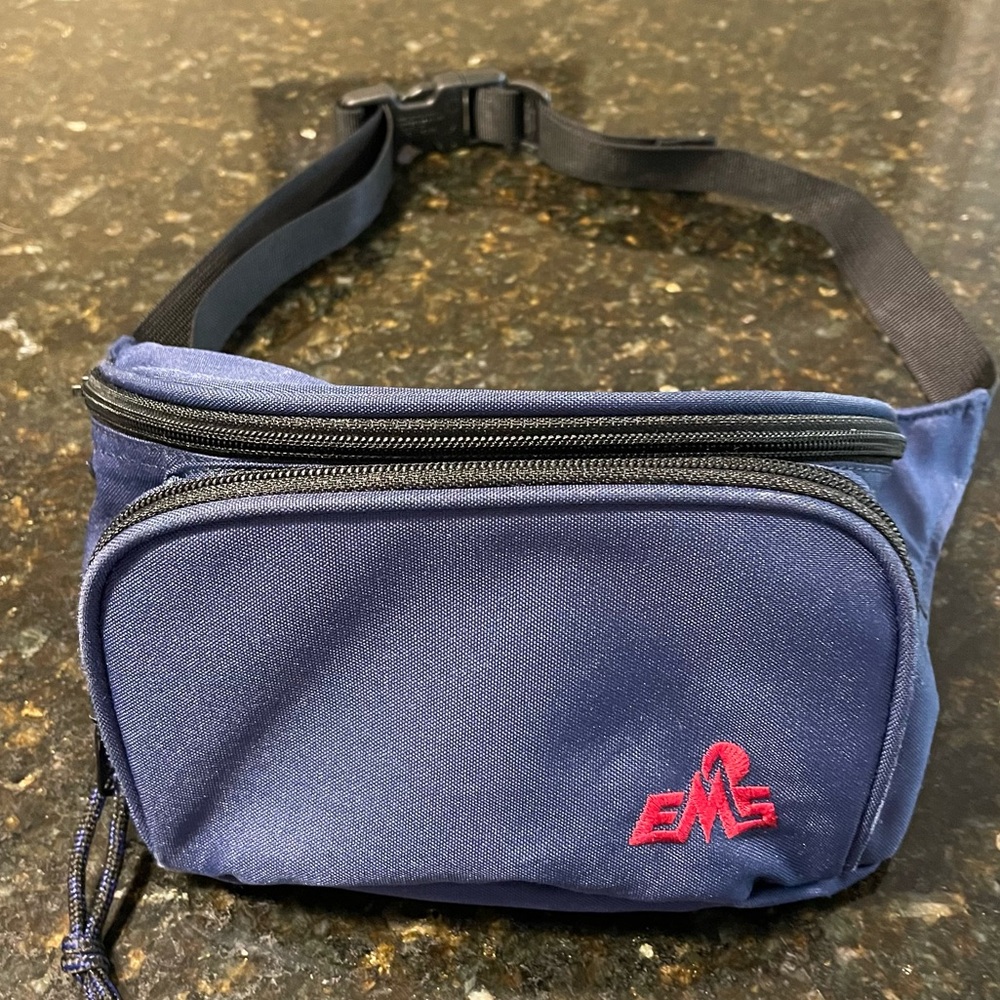 Vintage Eastern Mountain Sports Fanny Pack Waist Blue Sport Hip Pack